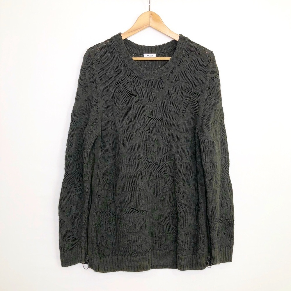 Akris Punto Dark olive green cotton sweater